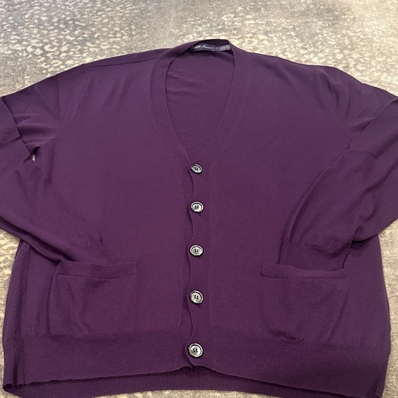RALPH LAUREN PURPLE LABEL MENS CARDIGAN SIZE L - Picture 10 of 13
